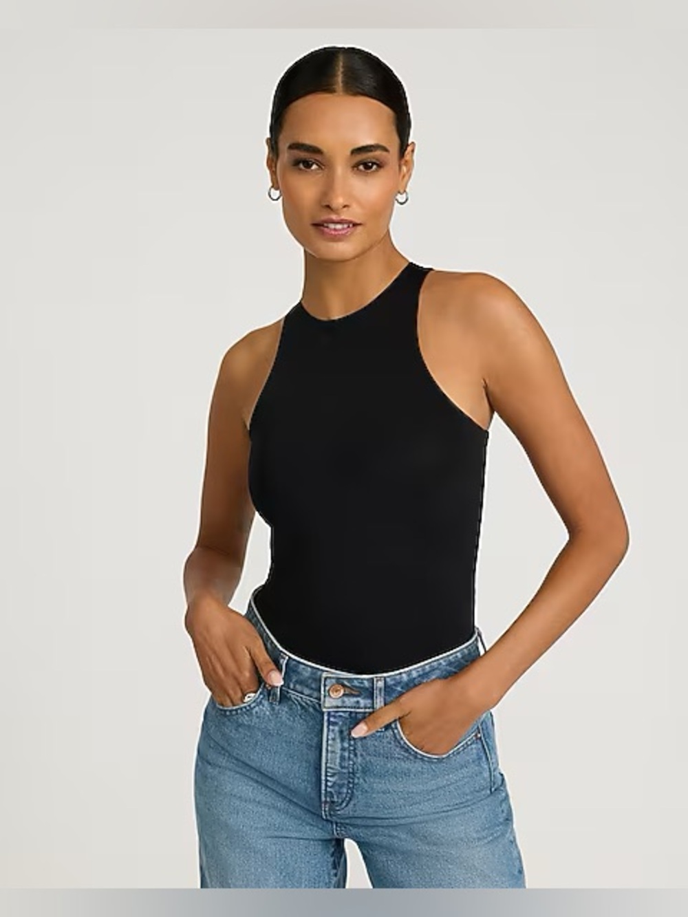 Express Black Sleeveless Bodysuit
